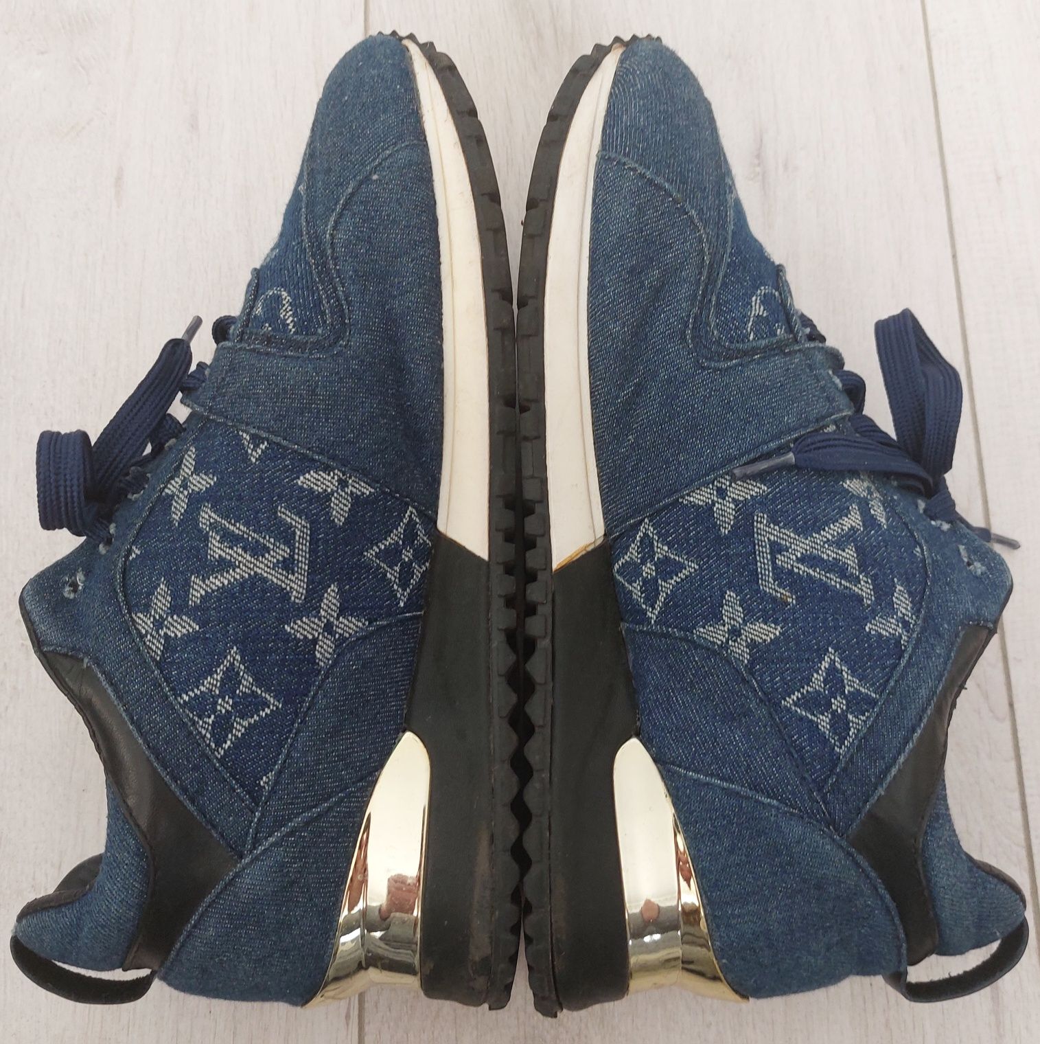 Louis Vuitton navy denim sneakers 39