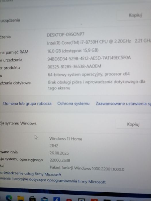 HP OMEN 16  6RDZ 12W GTX 1060 WIN 11 144hz i7 8 GEN 16GB 512GB SSD