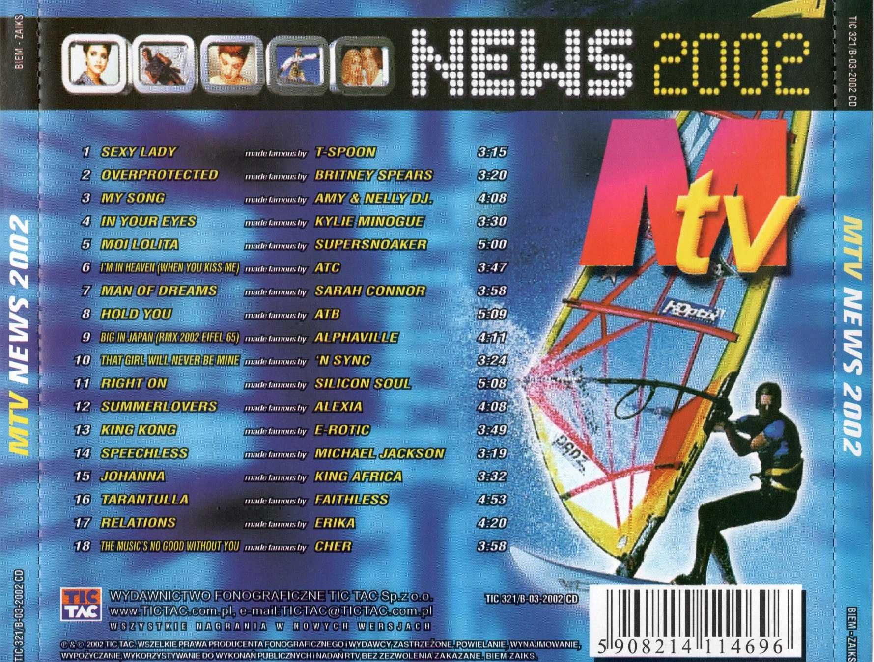 Mtv news 2002. CD używane. 02. 03. 2024 r.