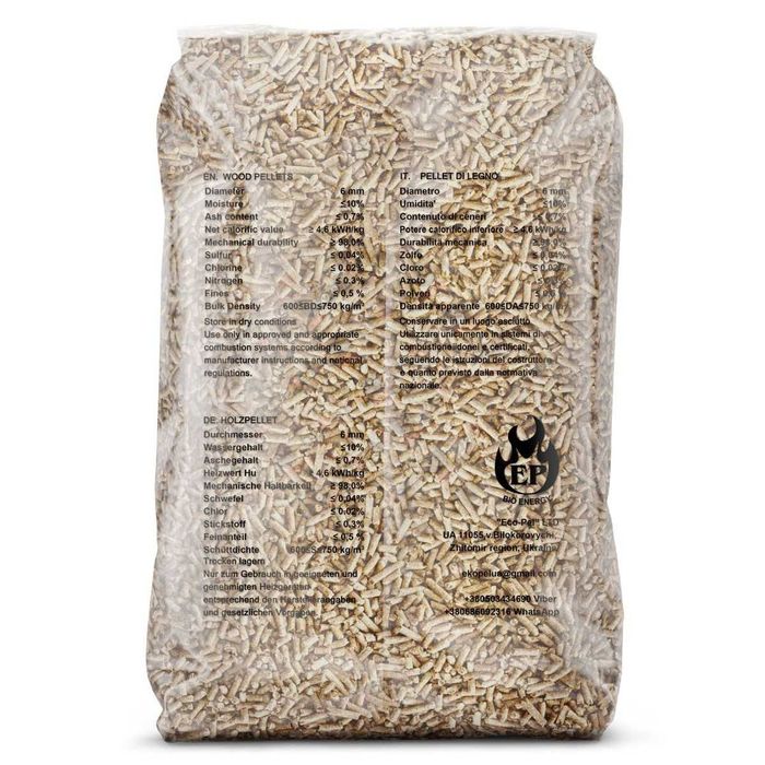 Pellet Eco-Pel 100% sosnowy. Klasa A1