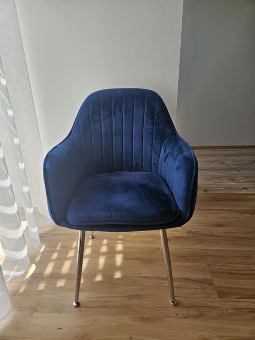 Fotel krzeslo kolor granatowy