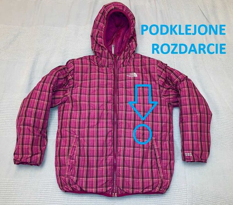 TNF THE NORTH FACE - kurtka puchowa dwustronna - rozm. 160-165 cm