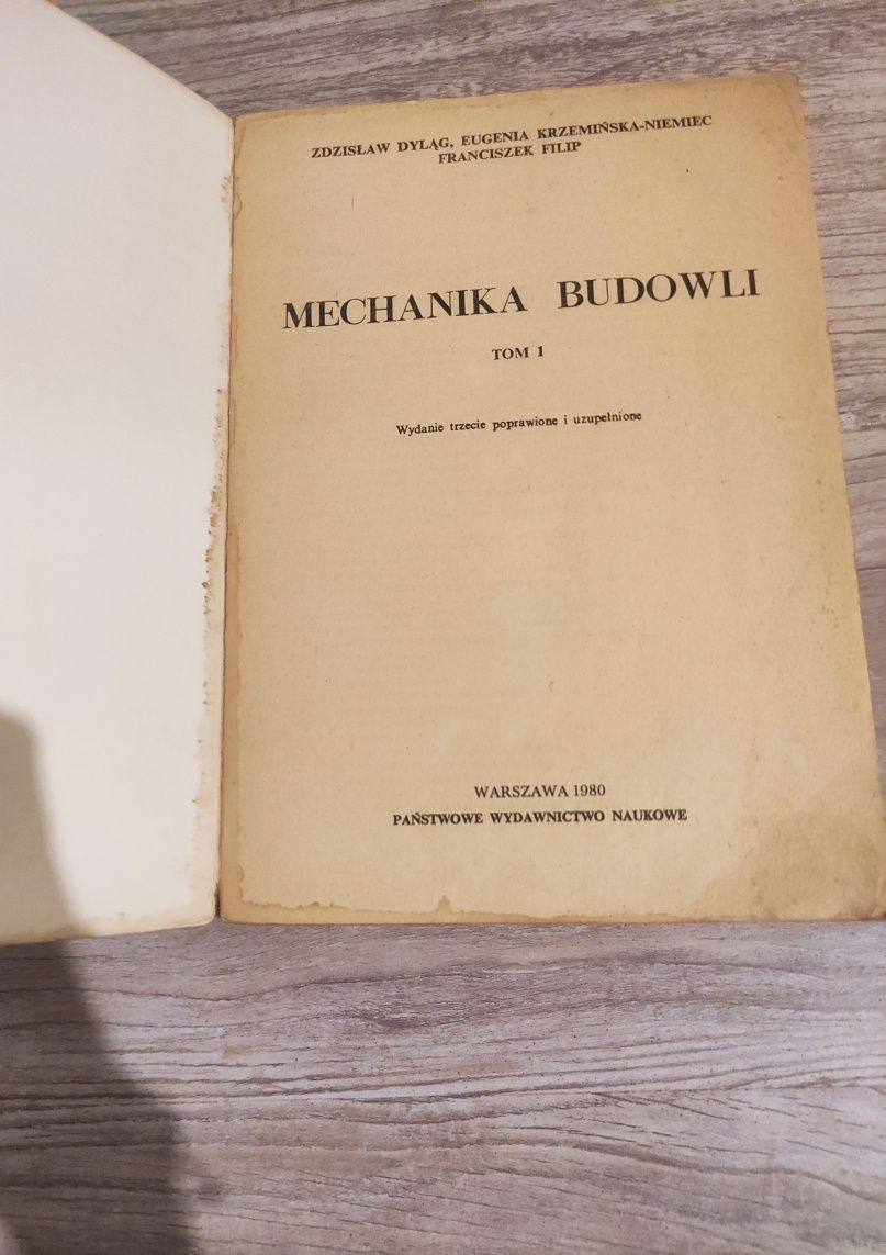 Mechanika budowli tom 1, Dyląg, Krzemińska-Niemiec, Filip