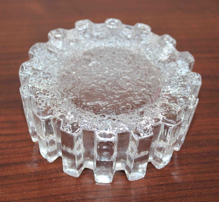 Popielniczka,szkło ASHTRAY, Pukeberg, Szwecja, lata 70