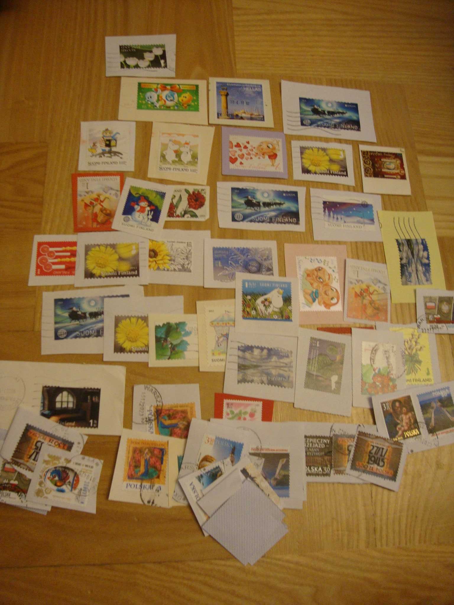Znaczki pocztowe 53 sztuki Finlandia i Polsk