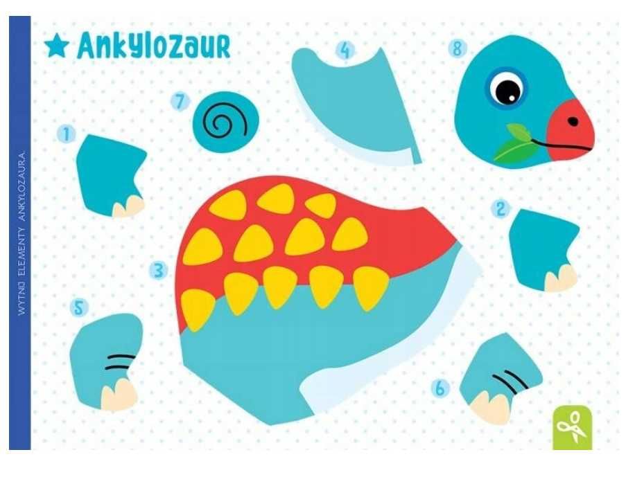Wycinam NAKLEJAM RYSUJĘ Dinozaury wycinanki
