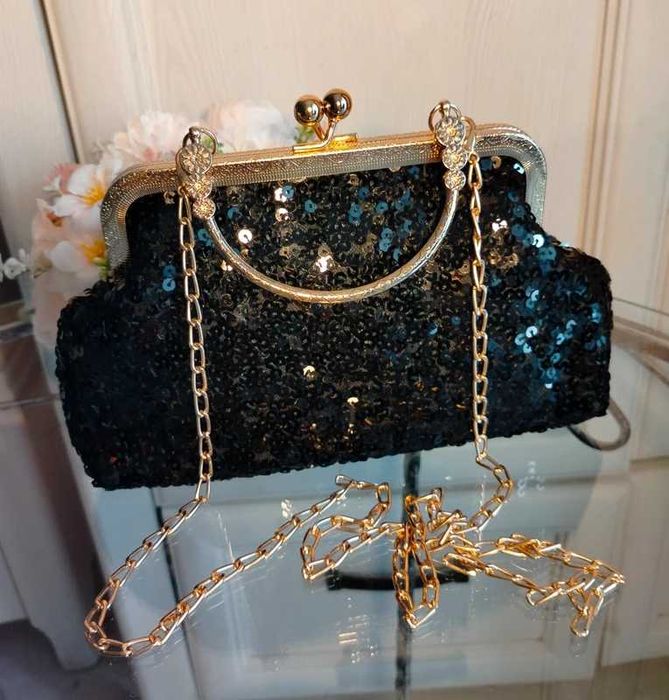 opalizująca torebka wieczorowa kopertówka ślub wesele bal studniówka