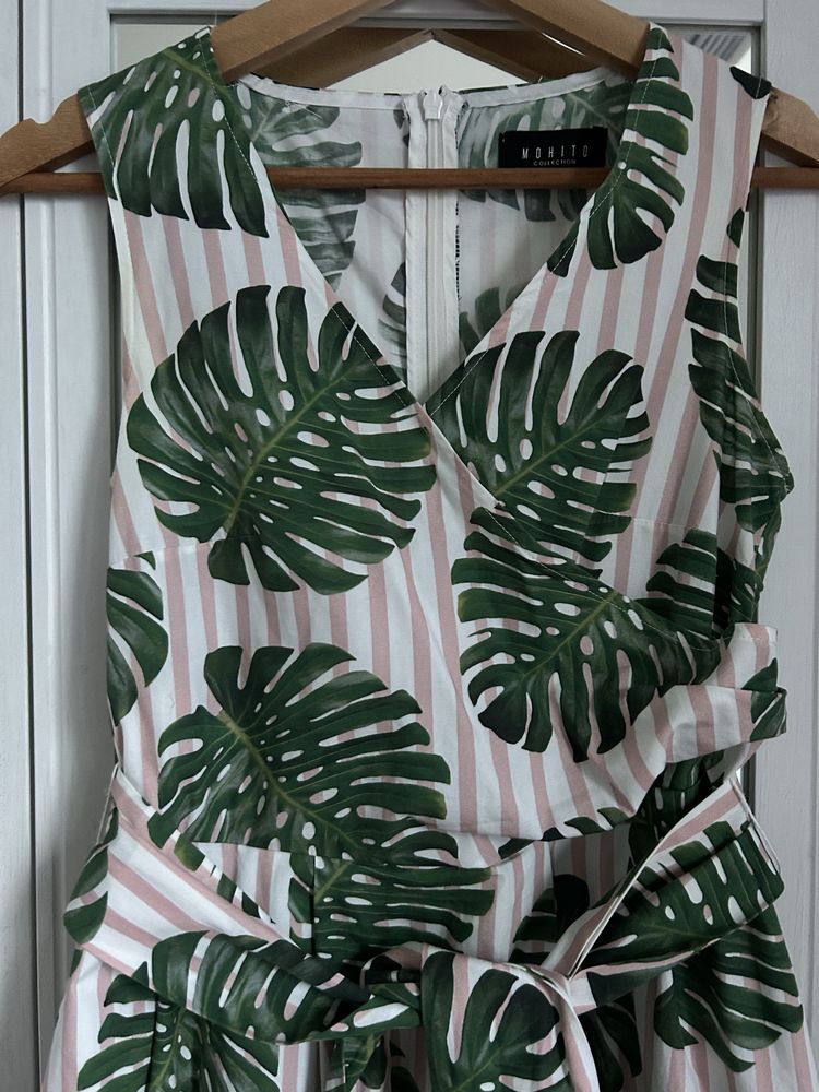 Sukienka Monstera Liście Midi Mohito 34 XS