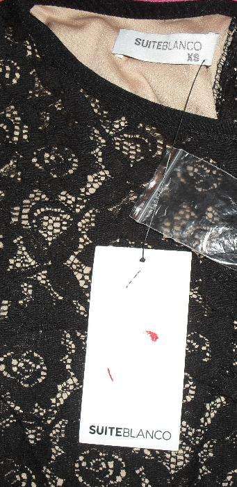 Vestido rendado, Blanco, XS, ainda C/etiqueta