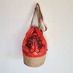 Plecak worek Etno- Torba Hippie - Indie - Namaste - Stonewash Czerwony