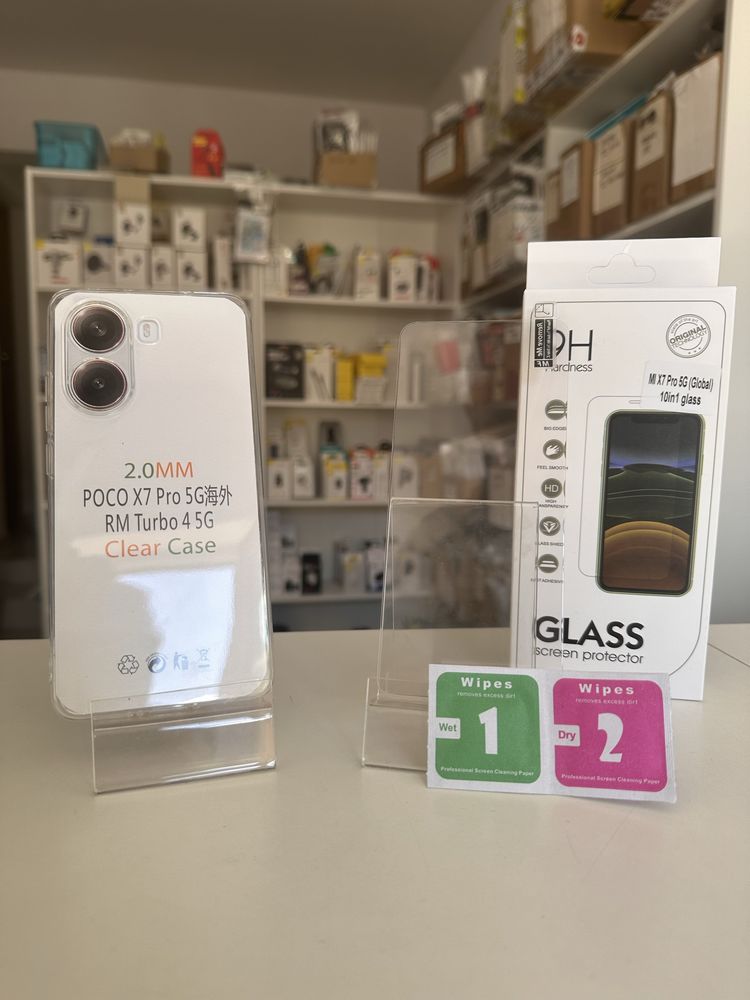 Etui Plecki Przeźroczyste 2mm + SZKŁO do Xiaomi POCO X7 PRO 5G