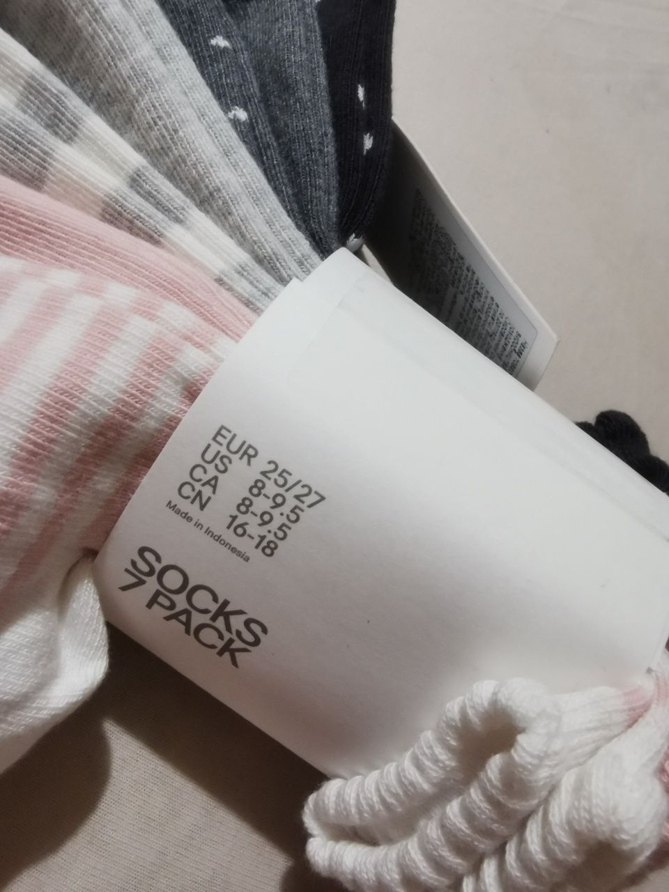 7pak skarpet H&M rozm. 25/27 nowe z metką