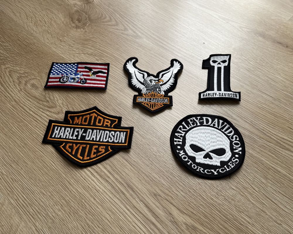 Zestaw naszywek 5 sztuk Harley Davidson ozdobne