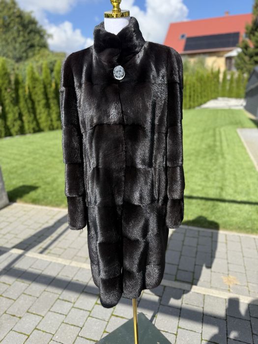 Futro naturalne z norek, grzbiety, XL klasyk
