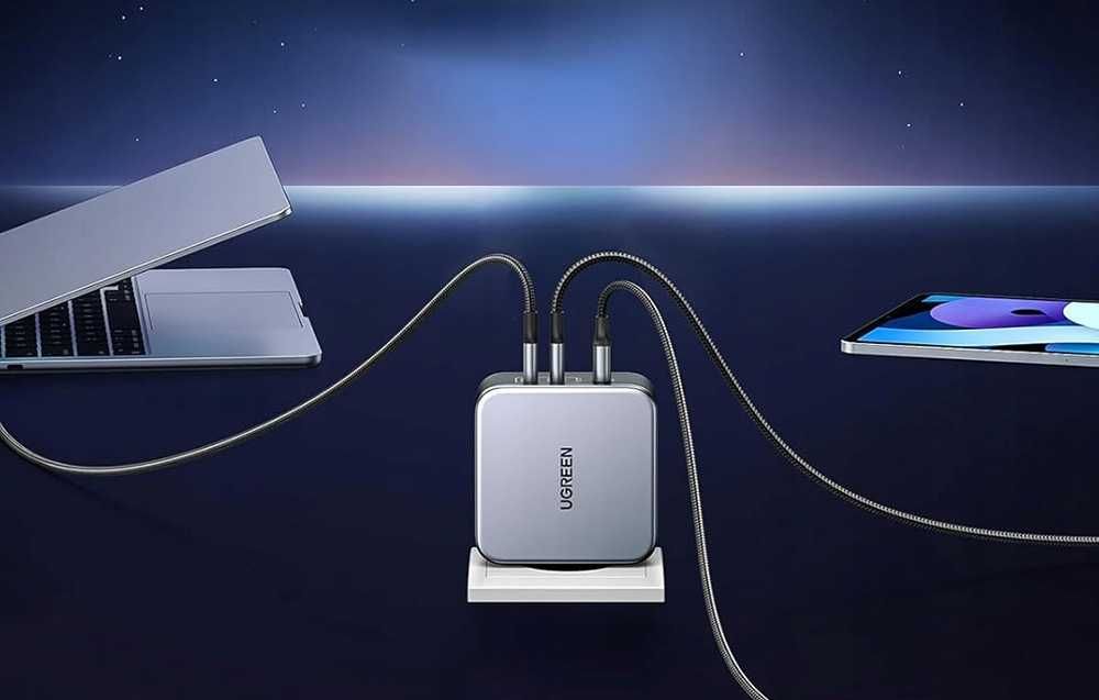 Ładowarka Ugreen Nexode 140W GaN z kablem USB-C 2m brytyjska wtyczka