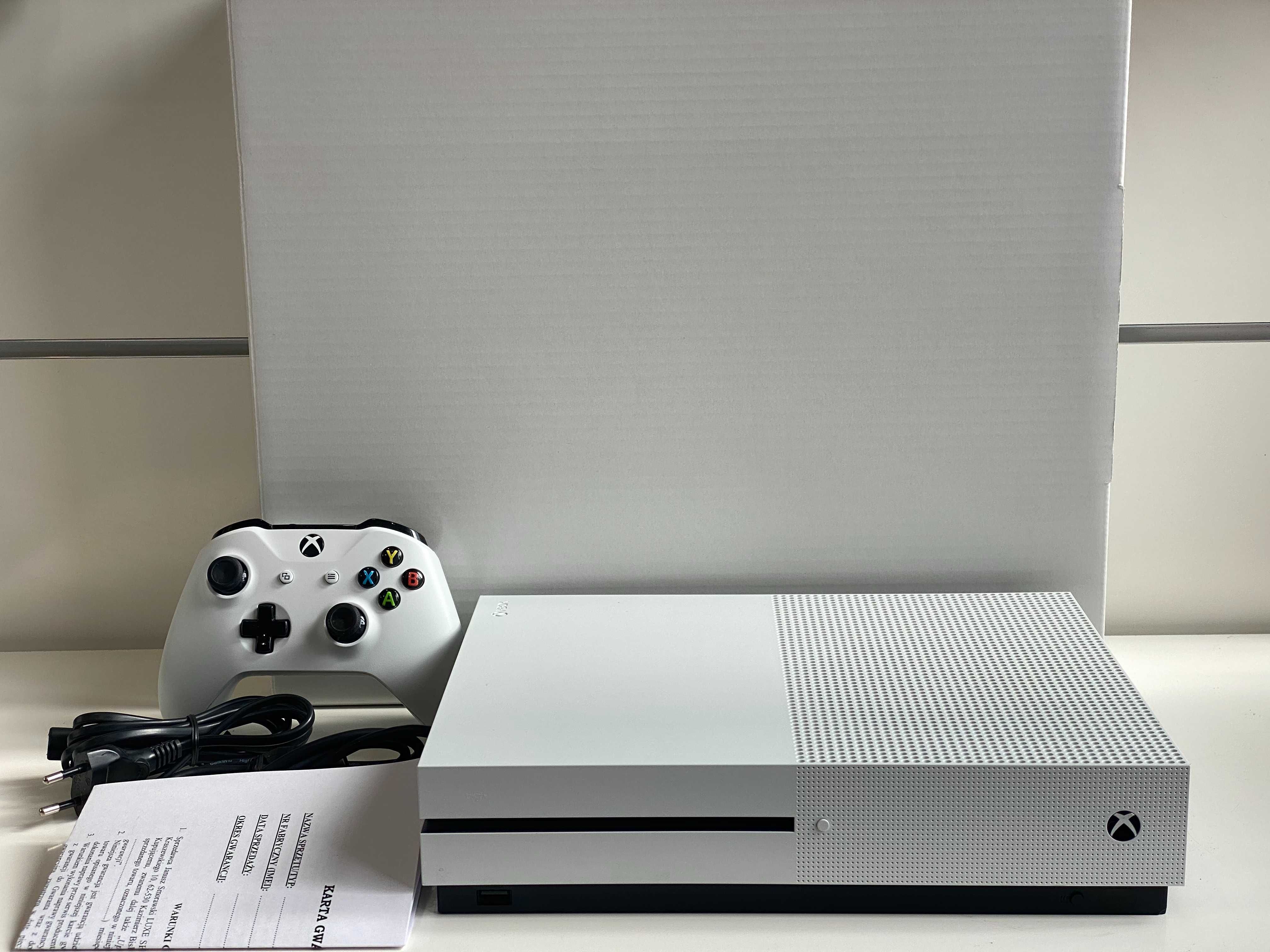 GWARANCJA Microsoft XBOX One S 1000GB Komplet Biała Sklep