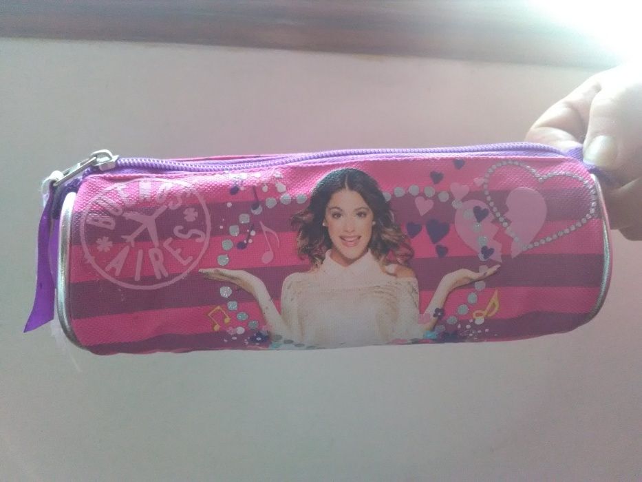 Bolsa tiracolo e estojo Violeta Disney