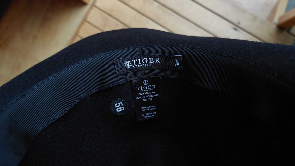 elegancki kapelusz Tiger of Sweden 56 S/M Giuliana 100% wełna Giuliana