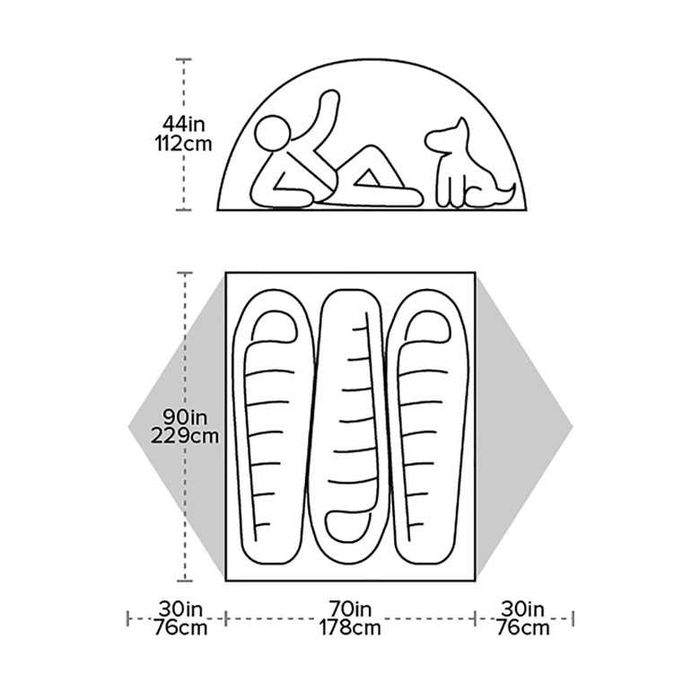 Палатка Big Agnes Blacktail 2 / 3 (полный вес 2,24 / 2,58 кг.)