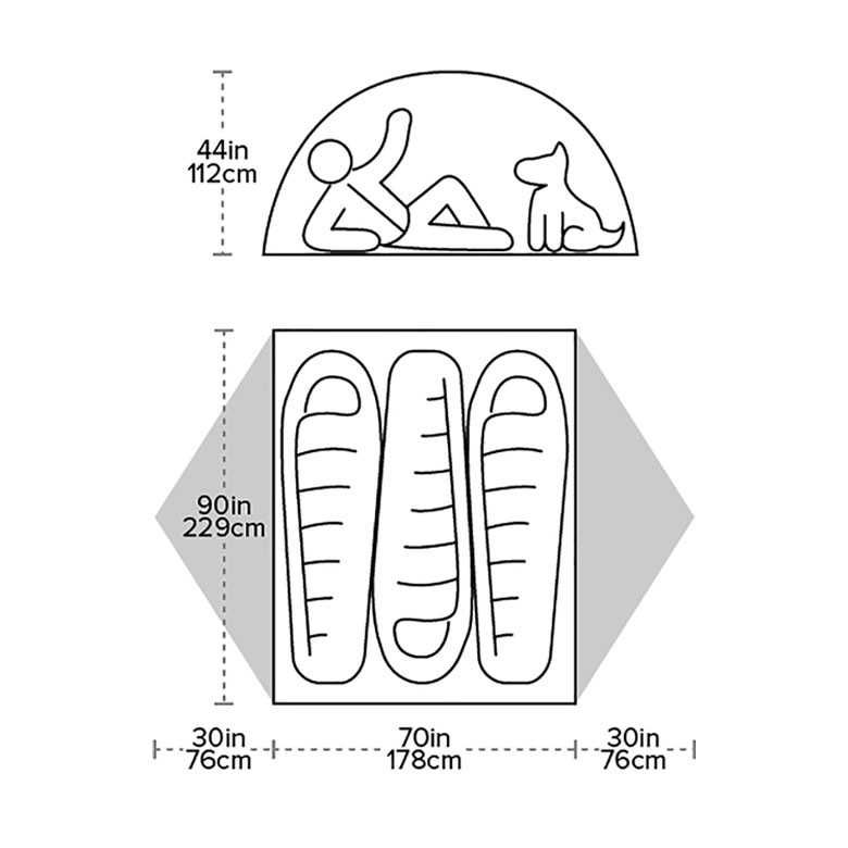 Палатка Big Agnes Blacktail 2 / 3 (полный вес 2,24 / 2,58 кг.)