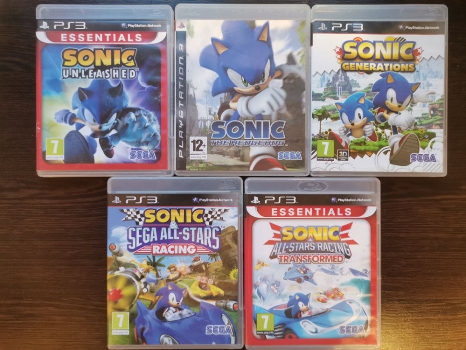 Mega zestaw 5 części gry Sonic ps3 playstation wysyłka