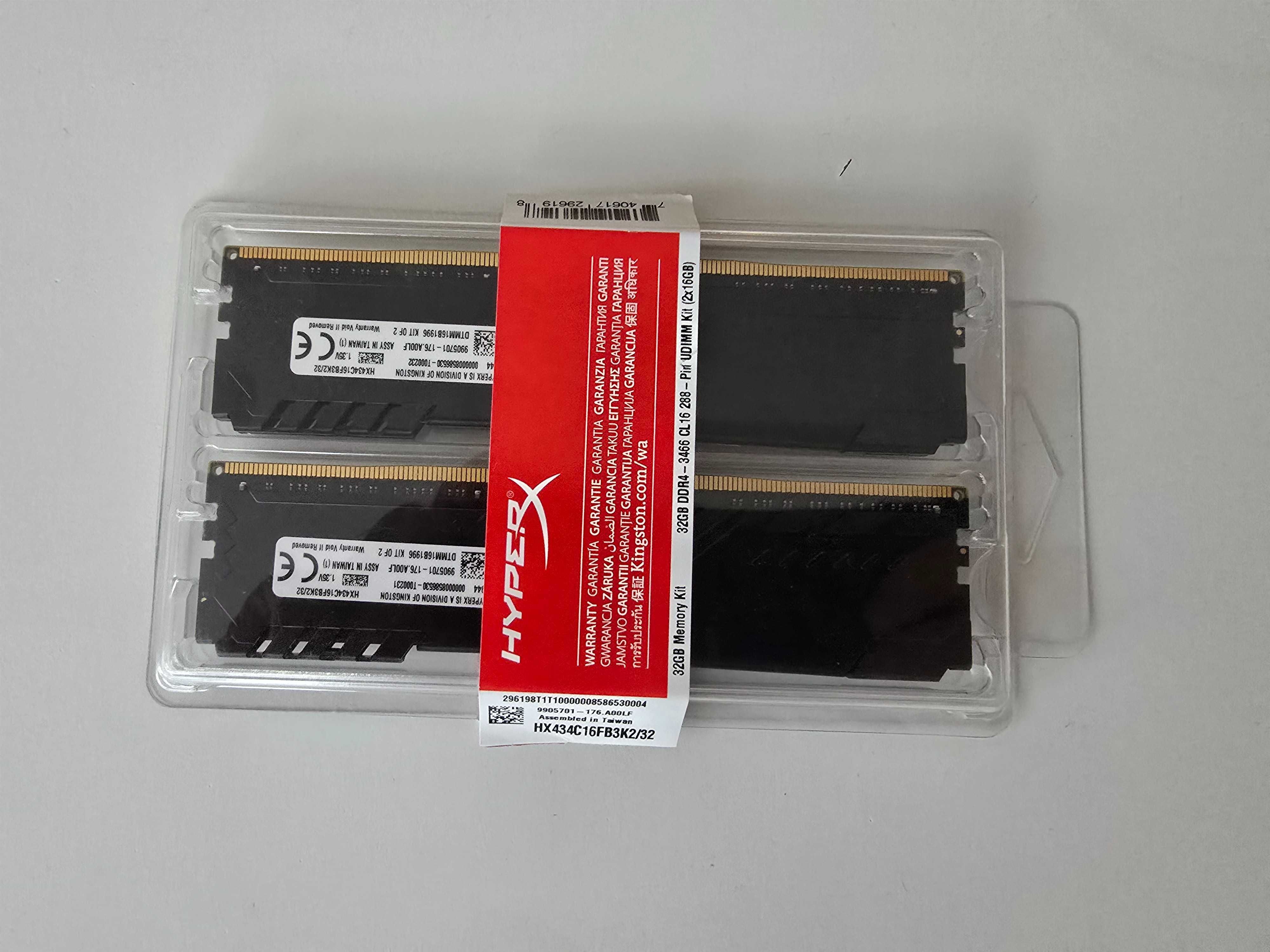 Pamięć RAM DDR4 HyperX Fury 32GB (2 * 16GB) (HX434C16FB3K2/32)