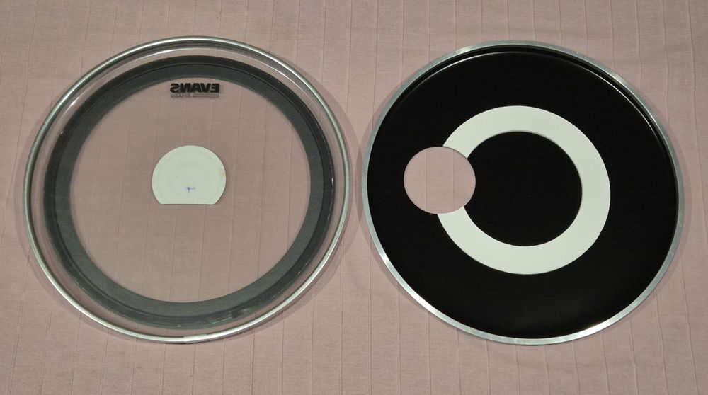 Zestaw Evans Emad 2 i Aquarian Regulator na  bęben basowy 18" - top!