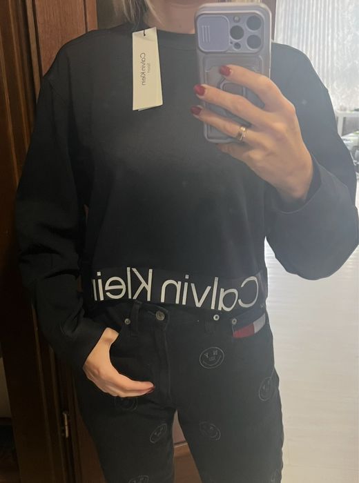 Світшот Calvin Klein S женский Лонгслів Кельвин Кляйн