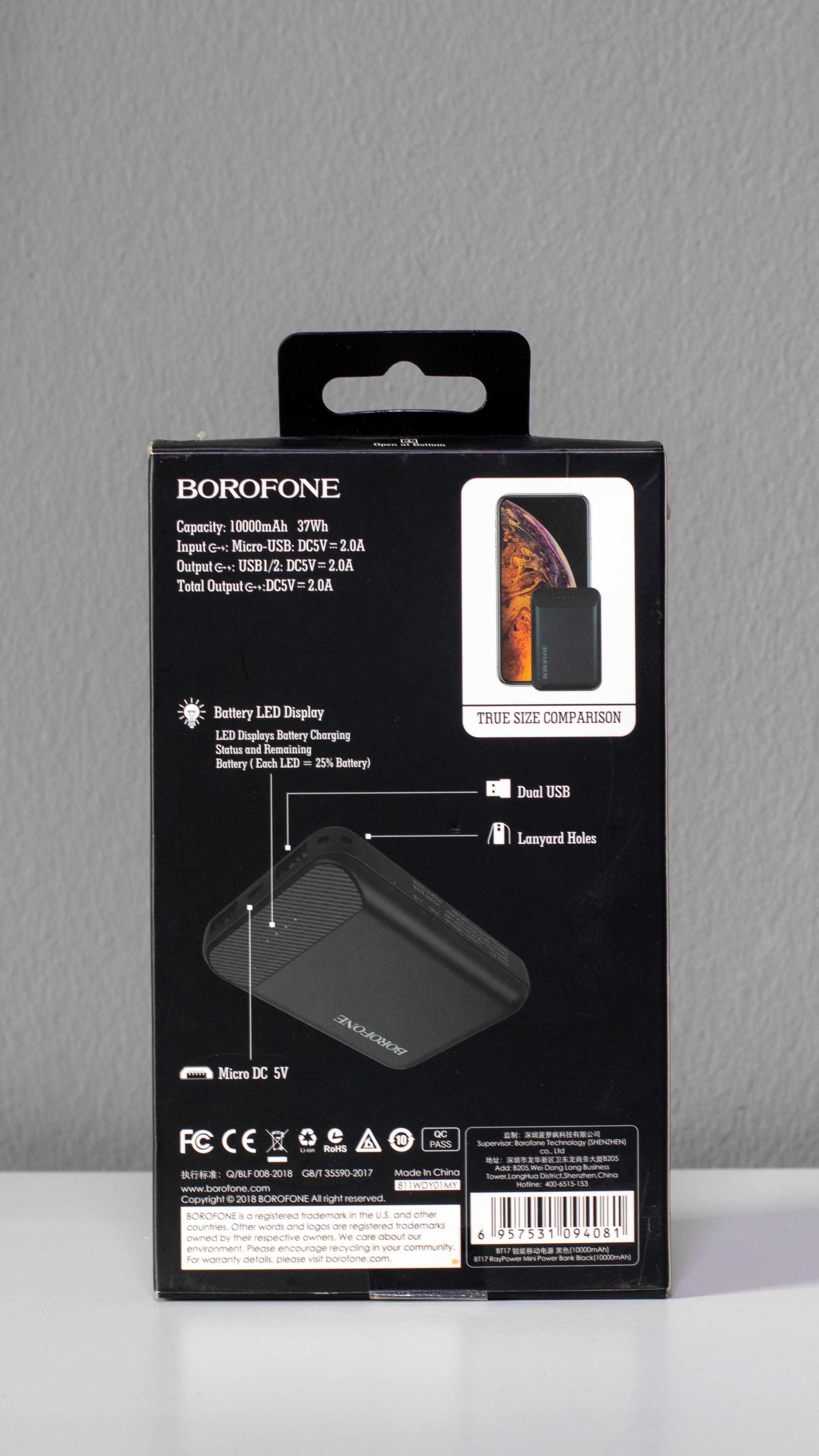 Powerbank Borofone bt17 raypower mini power bank (10000mah)