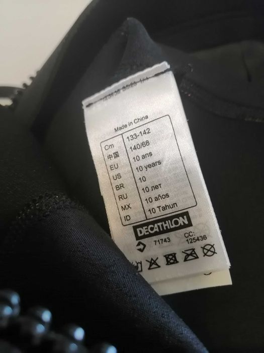 Fato de surf menina T- 8 anos, neoprene 2,2mm.