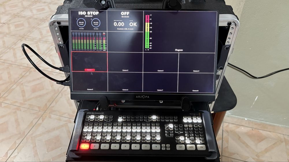 Rack completa Blackmagic Atem Mini Extreme Iso