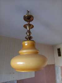 Piękna stara mosiężna  lampa art deco
