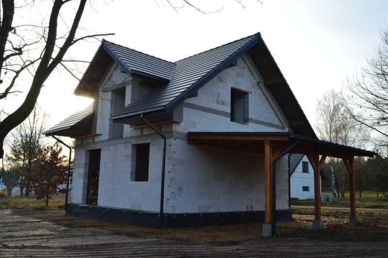 Sprzedam dom w stanie surowym  82 m pow użytk + 20 m wiata garażowa