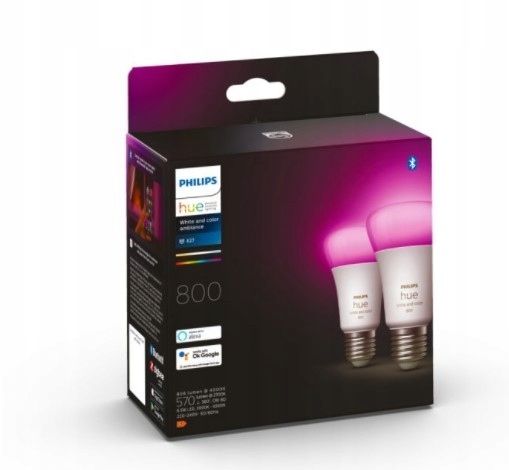 Philips Hue White and Color Ambiance E27 2-pak