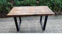 Stary stół loft vintage drewno lite industrialny kawowy stolik