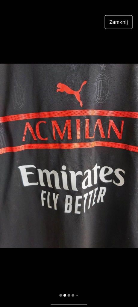 Koszulka piłkarska AC Milan puma rozmiar M. Nowa!