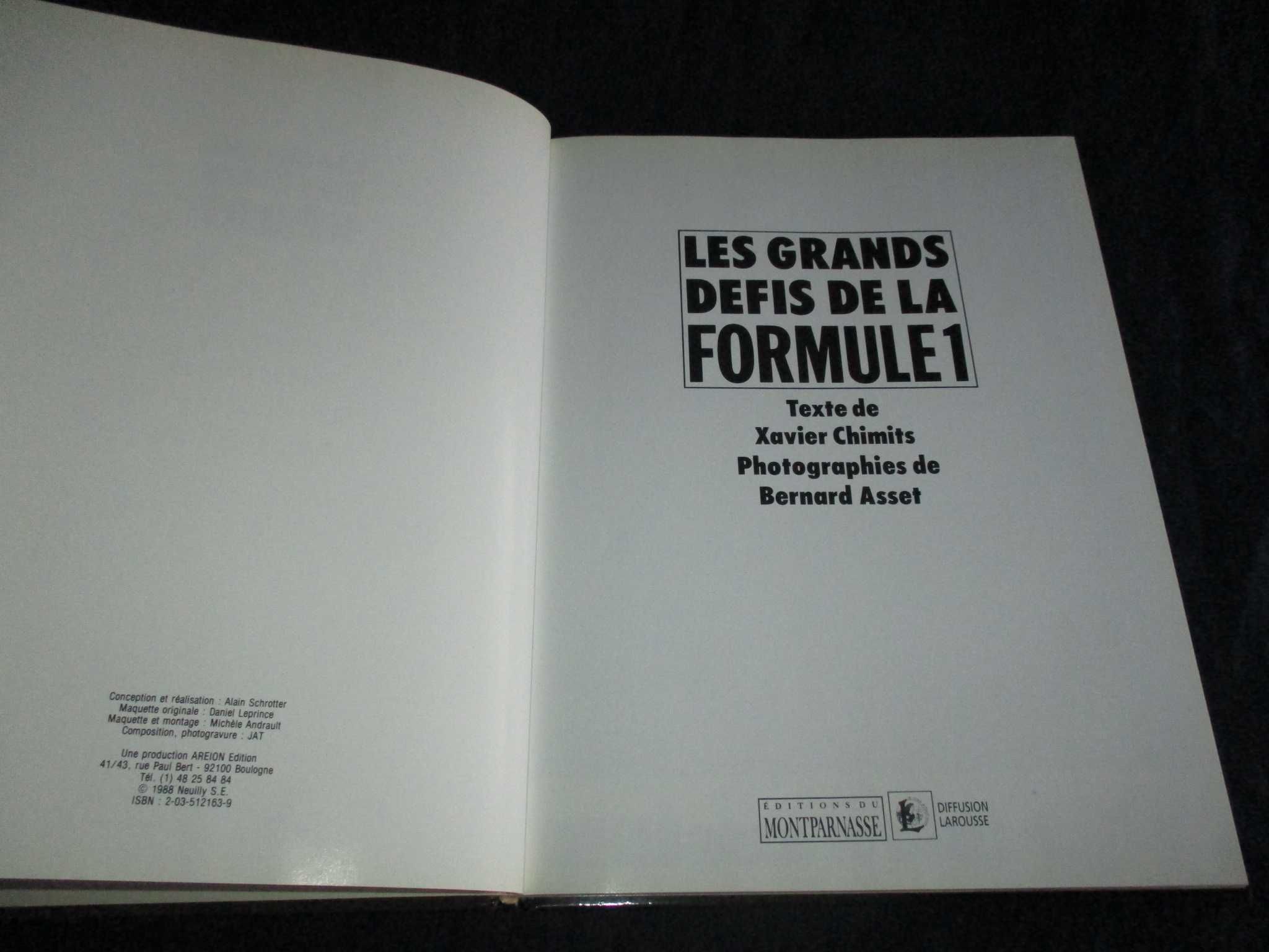 Livro Les Grands Defis de La Formule 1 Fórmula 1