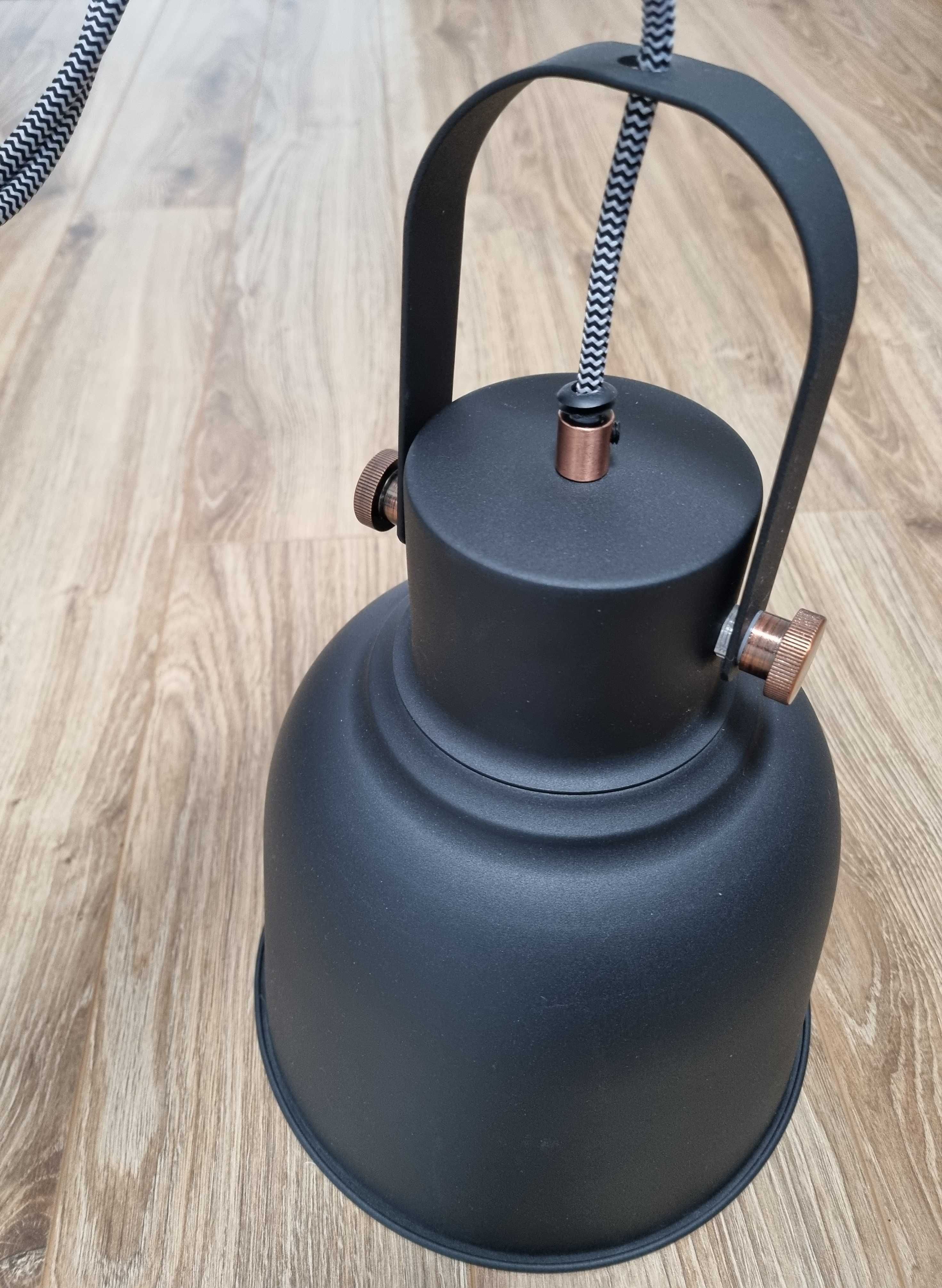 Lampa wisząca - czarna, loft, E27