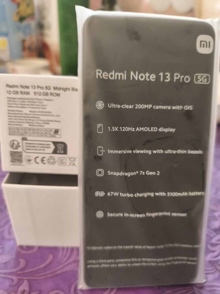 Xiaomi note 13 pro 5G. 12+12/512 Gb