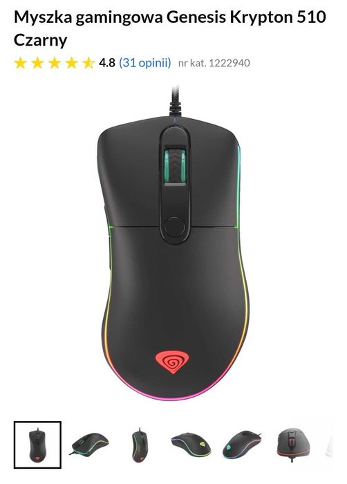 Myszka gamingowa Genesis Krypton 510 Czarny