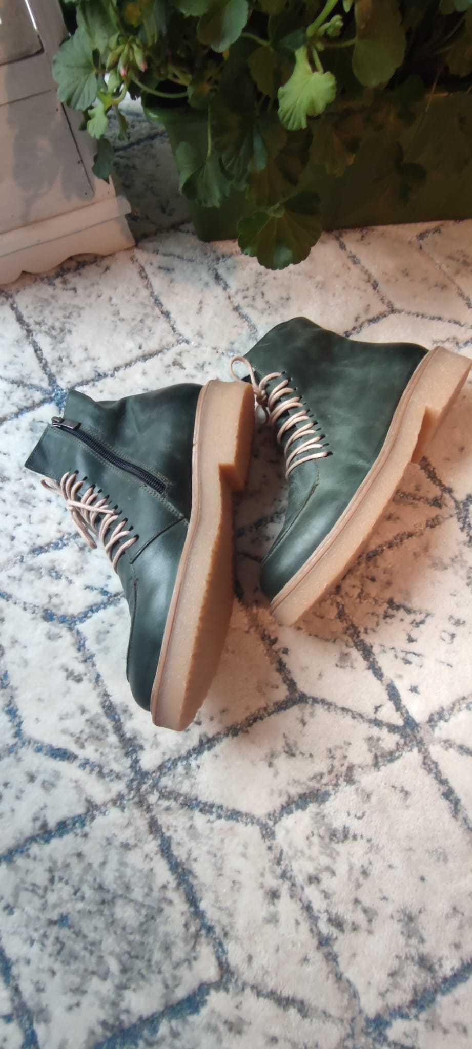 Stylowe botki zielone