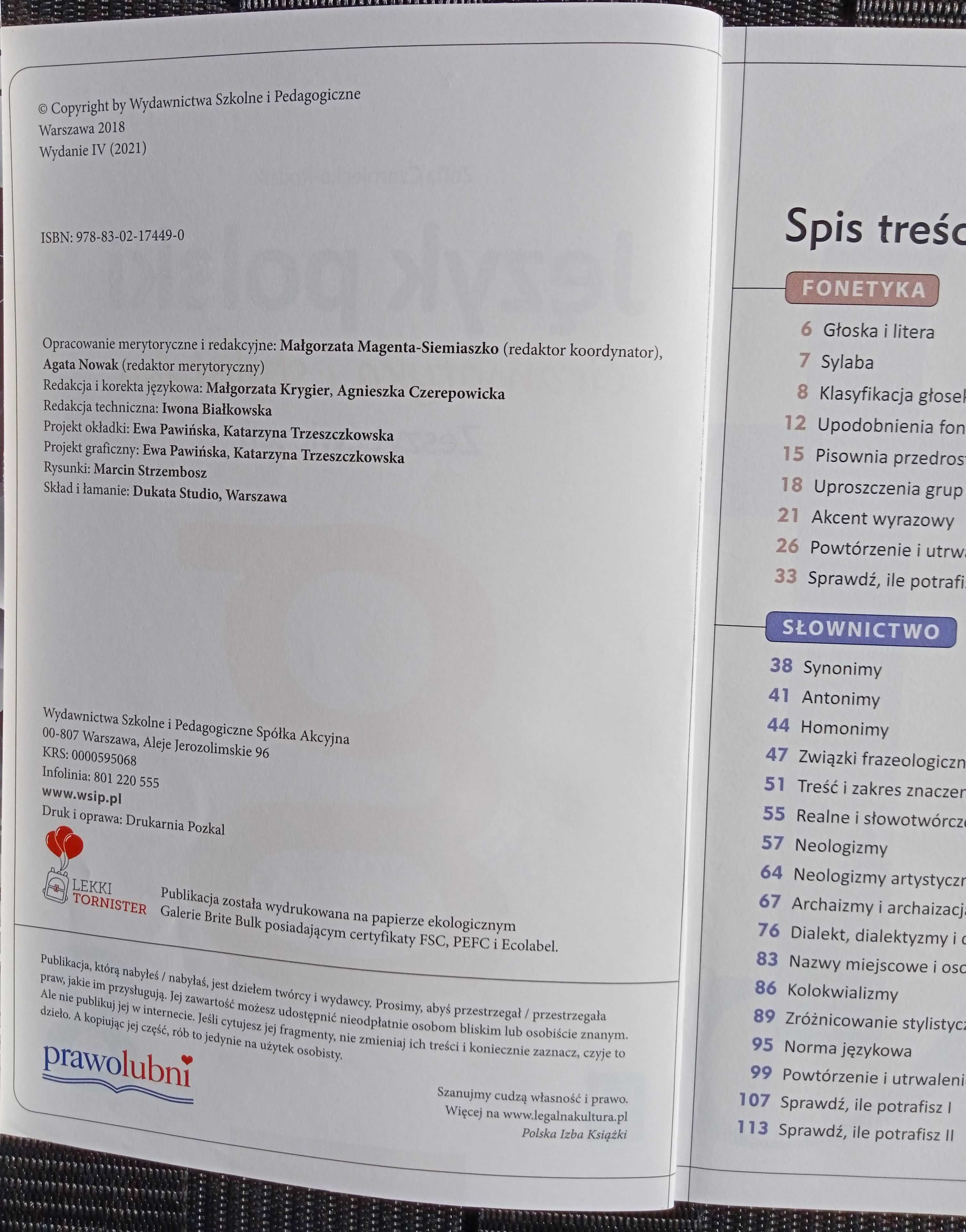 Język polski Gramatyka i stylistyka 8 Zeszyt ćwiczeń, WSIP