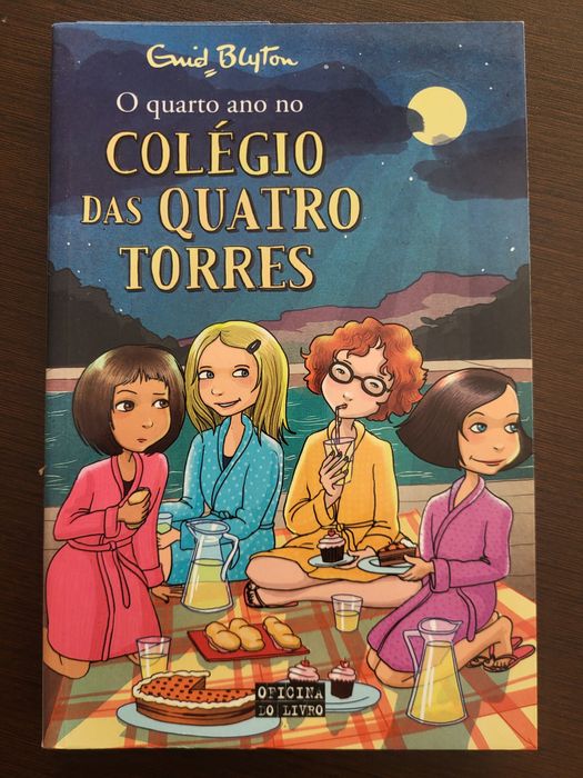 livro "O Quarto Ano no Colégio das Quatro Torres" de Enid Blyton,