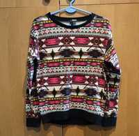 H&M Kolorowa bluza azteckie wzory r.S