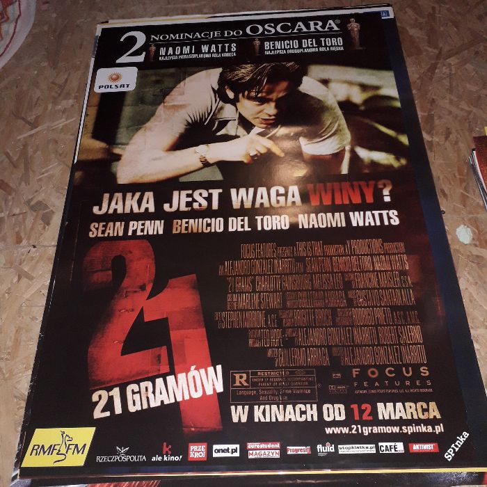 Plakat Filmowy "21 gramów" , kinowy plakat, UNIKAT