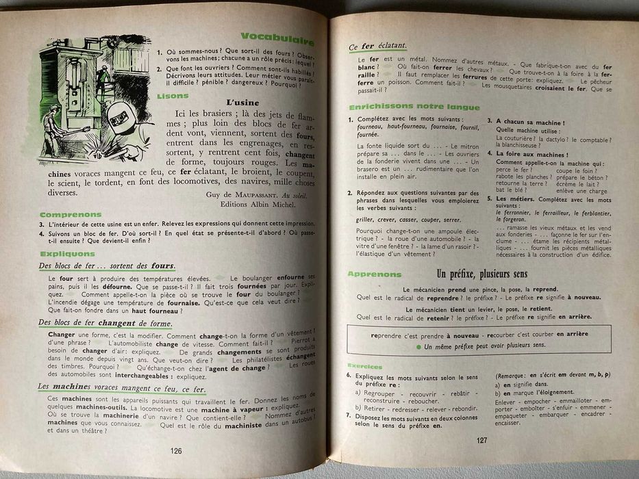 À la Conquête de Notre Langue - Livro Escolar Antigo