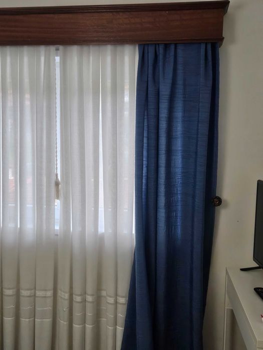Sanefas com cortinas