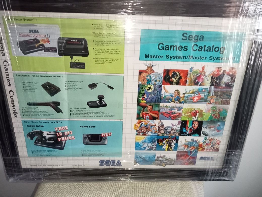 Quadro com planfleto vintage da SEGA (novo)