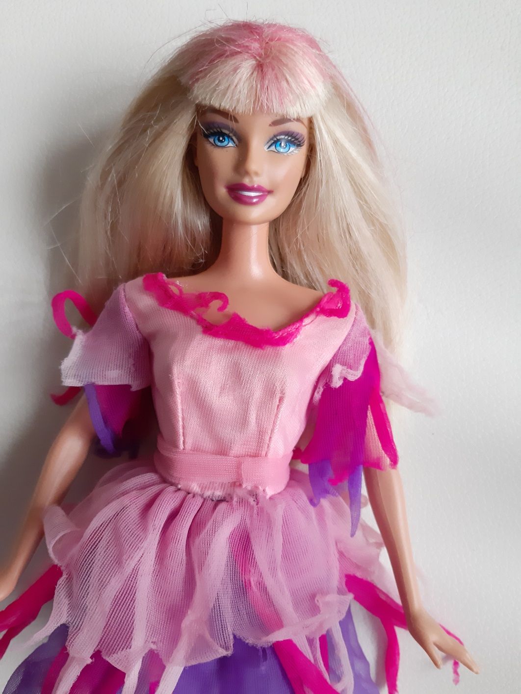 Lalka barbie mattel różowe włosy