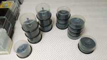 80 Caixas Singulares ou 16 Bobines para CD's ou DVD's